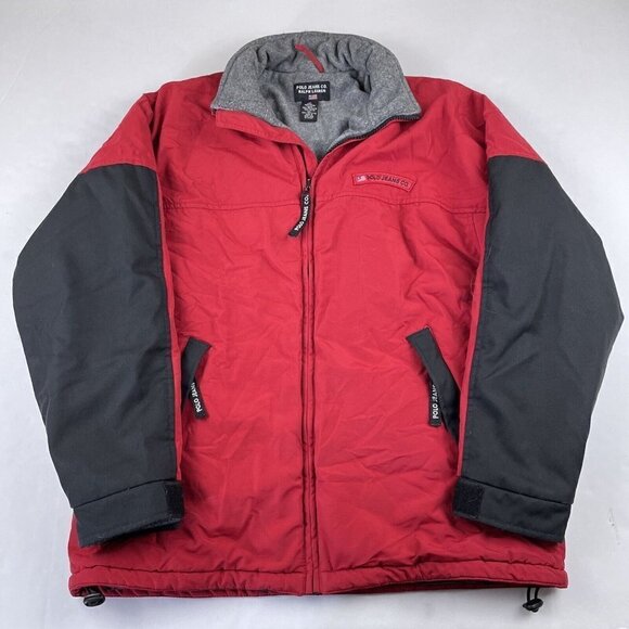 Ralph Lauren Polo Jeans Co Jacket Men’s M Nylon Shell Fleece Lined Winter Coat - Picture 1 of 12